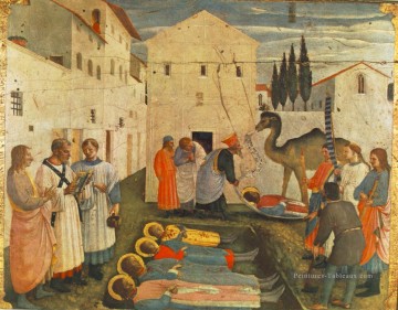Sépulcre de Saint Cosmas et Saint Damien Renaissance Fra Angelico Peinture à l'huile